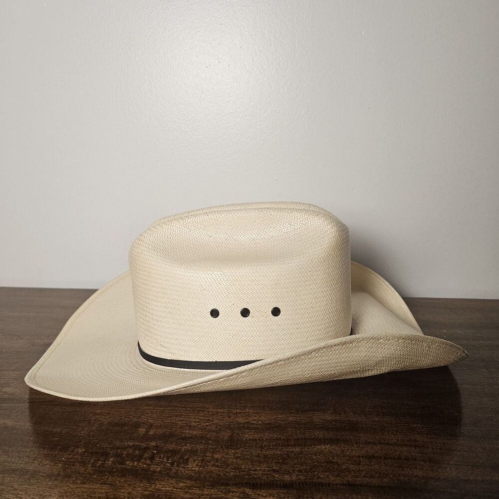 Resistol Self-Conforming Shantung Straw Texas Cowboy Hat – Size 7 1/4 (58 cm)